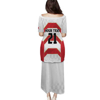 Japan Pacific Rugby 2022-23 Custom Puletasi Red Sakura Japanese Wave Pattern