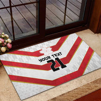 Japan Pacific Rugby 2022-23 Custom Rubber Doormat Red Sakura Japanese Wave Pattern