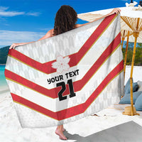 Japan Pacific Rugby 2022-23 Custom Sarong Red Sakura Japanese Wave Pattern