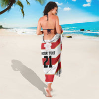 Japan Pacific Rugby 2022-23 Custom Sarong Red Sakura Japanese Wave Pattern