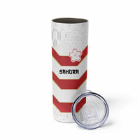 Japan Pacific Rugby 2022-23 Custom Skinny Tumbler Red Sakura Japanese Wave Pattern