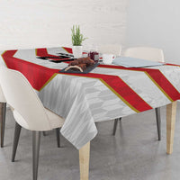 Japan Pacific Rugby 2022-23 Custom Tablecloth Red Sakura Japanese Wave Pattern