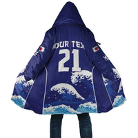 Japan Pacific Rugby Custom Cloak Go Sakura Japanese Wave Pattern - Polynesian Pride