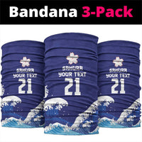 Japan Pacific Rugby Custom Neck Gaiter Go Sakura Japanese Wave Pattern - Polynesian Pride