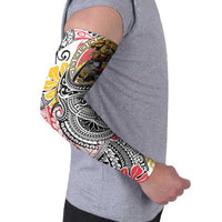 Japanese Samurai Warrior Arm Sleeves Colorful Polynesian Tattoo Style - Polynesian Pride