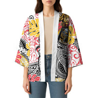 Japanese Samurai Warrior Kimono Colorful Polynesian Tattoo Style - Polynesian Pride