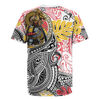 Japanese Samurai Warrior Rugby Jersey Colorful Polynesian Tattoo Style