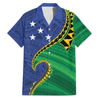 Solomon Islands Independence Day 1978 Personalised Family Matching Mermaid Dress and Hawaiian Shirt Polynesian Pattern with Flag Style