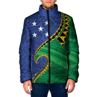 Solomon Islands Independence Day 1978 Personalised Padded Jacket Polynesian Pattern with Flag Style - Polynesian Pride