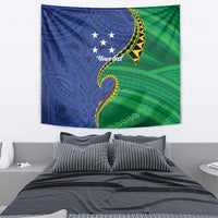 Solomon Islands Independence Day 1978 Personalised Tapestry Polynesian Pattern with Flag Style