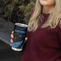 Matariki New Zealand Tumbler Cup Maori Manaia with Paua Shell - Blue