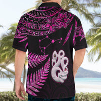 Custom New Zealand Hawaiian Shirt Matariki NZ Manaia with Paua Shell - Pink LT9 - Polynesian Pride