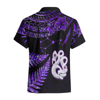 Custom New Zealand Hawaiian Shirt Matariki NZ Manaia with Paua Shell - Purple LT9 - Polynesian Pride