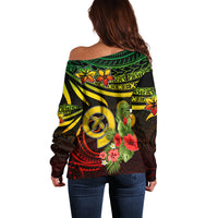 Custom Vanuatu Islands Off Shoulder Sweater Proud To Be A Ni-Van LT9 - Polynesian Pride