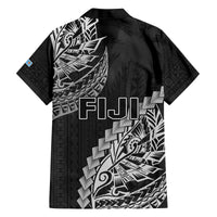 Fiji Rugby Family Matching Summer Maxi Dress and Hawaiian Shirt Kaiviti Fijian Tribal World Cup Black LT9 - Polynesian Pride