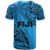 Fiji Rugby T Shirt Kaiviti Fijian Tribal World Cup Blue No1 LT9 - Polynesian Pride