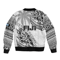 Fiji Rugby Bomber Jacket Kaiviti Fijian Tribal World Cup White LT9 - Polynesian Pride