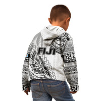 Fiji Rugby Kid Hoodie Kaiviti Fijian Tribal World Cup White LT9 - Polynesian Pride
