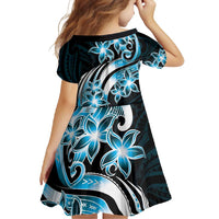 Plumeria Tribal Tattoo Family Matching Mermaid Dress and Hawaiian Shirt Blue Polynesian Pattern