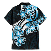 Plumeria Tribal Tattoo Family Matching Mermaid Dress and Hawaiian Shirt Blue Polynesian Pattern