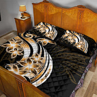Plumeria Tribal Tattoo Quilt Bed Set Gold Polynesian Pattern LT9 - Polynesian Pride