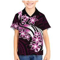 Plumeria Tribal Tattoo Family Matching Mermaid Dress and Hawaiian Shirt Pink Polynesian Pattern