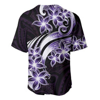Plumeria Tribal Tattoo Baseball Jersey Purple Polynesian Pattern LT9 - Polynesian Pride