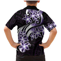 Plumeria Tribal Tattoo Family Matching Mermaid Dress and Hawaiian Shirt Purple Polynesian Pattern