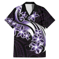 Plumeria Tribal Tattoo Family Matching Mermaid Dress and Hawaiian Shirt Purple Polynesian Pattern
