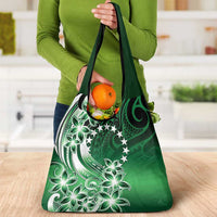 Cook Islands Tattoo Grocery Bag Plumeria Polynesian Pattern