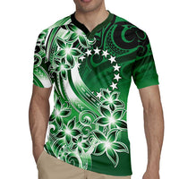 Cook Islands Tattoo Rugby Jersey Plumeria Polynesian Pattern