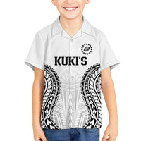 World Rugby Cook Islands Family Matching Off The Shoulder Long Sleeve Dress and Hawaiian Shirt Kukis Make History - Polynesian Pride