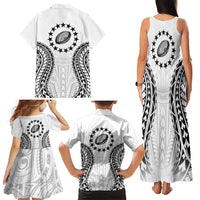 World Rugby Cook Islands Family Matching Tank Maxi Dress and Hawaiian Shirt Kukis Make History - Polynesian Pride