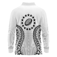 World Rugby Cook Islands Long Sleeve Polo Shirt Kukis Make History - Polynesian Pride