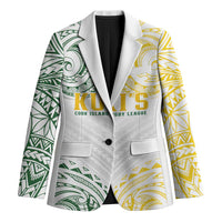 World Rugby Cook Islands Blazer White Polynesian Tribal Pattern - Polynesian Pride