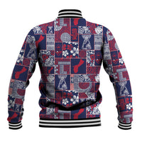 Guam Felis Pasgua Baseball Jacket Pacific Patchwork Xmas Vibes - Polynesian Pride