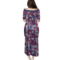 Guam Felis Pasgua Family Matching Puletasi and Hawaiian Shirt Pacific Patchwork Xmas Vibes - Polynesian Pride