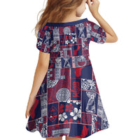 Guam Felis Pasgua Family Matching Short Sleeve Bodycon Dress and Hawaiian Shirt Pacific Patchwork Xmas Vibes - Polynesian Pride