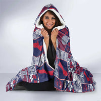 Guam Felis Pasgua Hooded Blanket Pacific Patchwork Xmas Vibes - Polynesian Pride
