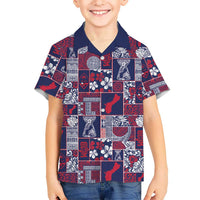 Guam Felis Pasgua Kid Hawaiian Shirt Pacific Patchwork Xmas Vibes - Polynesian Pride