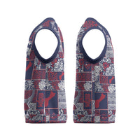 Guam Felis Pasgua Christmas Knitted V-Neck Vest Pacific Patchwork Xmas Vibes - Polynesian Pride