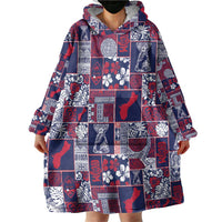 Guam Felis Pasgua Wearable Blanket Hoodie Pacific Patchwork Xmas Vibes - Polynesian Pride