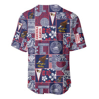 Manuia le Kerisimasi American Samoa Baseball Jersey Pacific Patchwork Xmas Vibes - Polynesian Pride