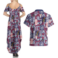 Manuia le Kerisimasi American Samoa Couples Matching Summer Maxi Dress and Hawaiian Shirt Pacific Patchwork Xmas Vibes LT9 - Polynesian Pride