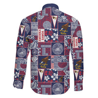 Manuia le Kerisimasi American Samoa Family Matching Long Sleeve Bodycon Dress and Hawaiian Shirt Pacific Patchwork Xmas Vibes - Polynesian Pride