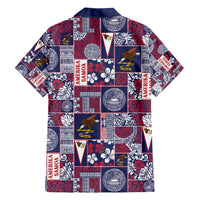 Manuia le Kerisimasi American Samoa Family Matching Off Shoulder Maxi Dress and Hawaiian Shirt Pacific Patchwork Xmas Vibes - Polynesian Pride