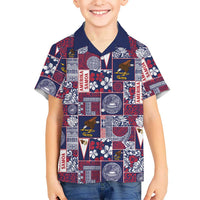Manuia le Kerisimasi American Samoa Family Matching Short Sleeve Bodycon Dress and Hawaiian Shirt Pacific Patchwork Xmas Vibes - Polynesian Pride