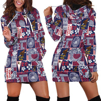 Manuia le Kerisimasi American Samoa Hoodie Dress Pacific Patchwork Xmas Vibes - Polynesian Pride