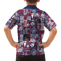 Manuia le Kerisimasi American Samoa Kid Hawaiian Shirt Pacific Patchwork Xmas Vibes - Polynesian Pride