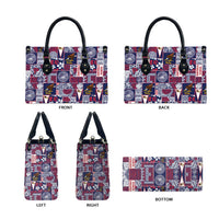 Manuia le Kerisimasi American Samoa Leather Bag Pacific Patchwork Xmas Vibes - Polynesian Pride